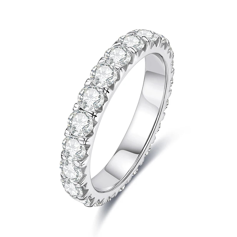D-Color Moissanite Eternity Band - 3mm