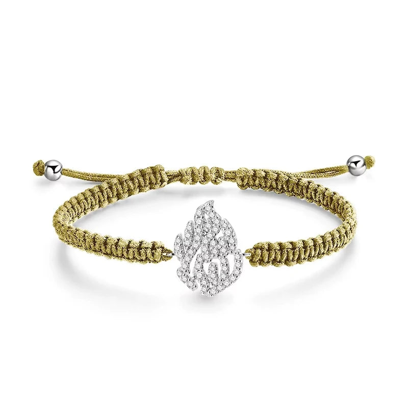 Hand-Braided Moissanite Flame Bracelet