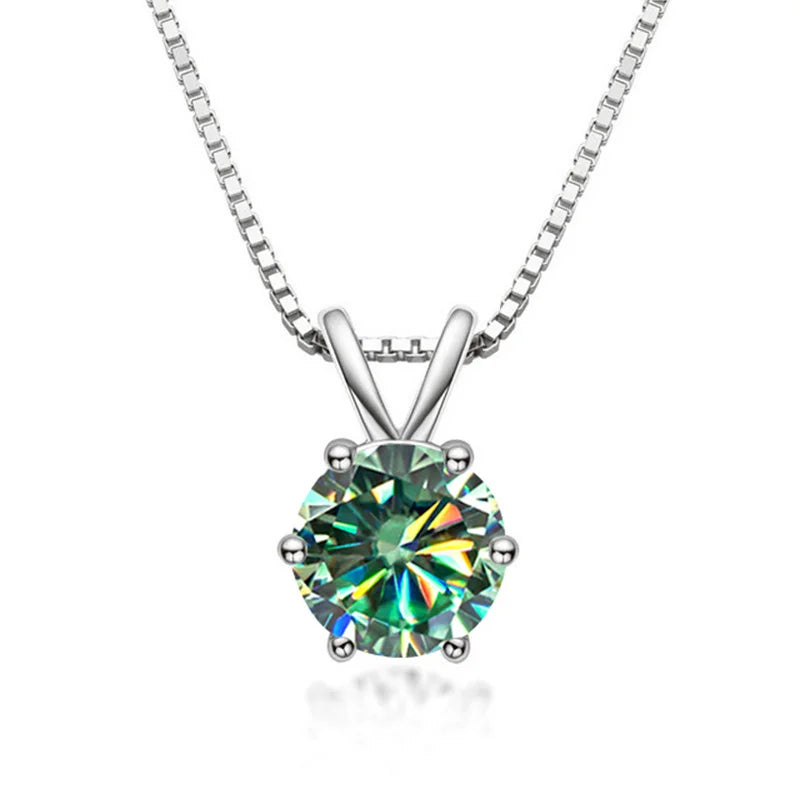 Classic Moissanite Solitaire Necklace