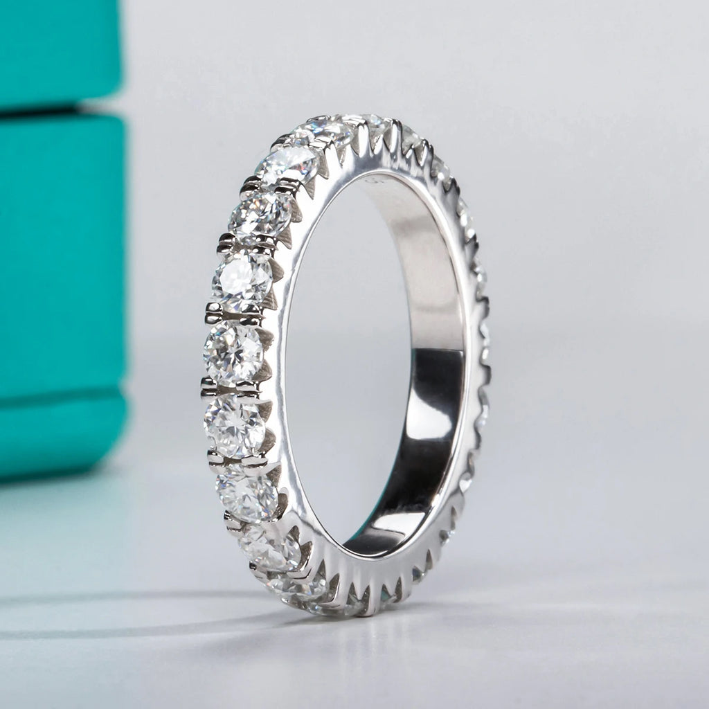 D-Color Moissanite Eternity Band - 3mm