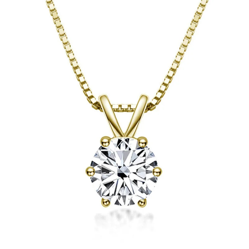Classic Moissanite Solitaire Necklace