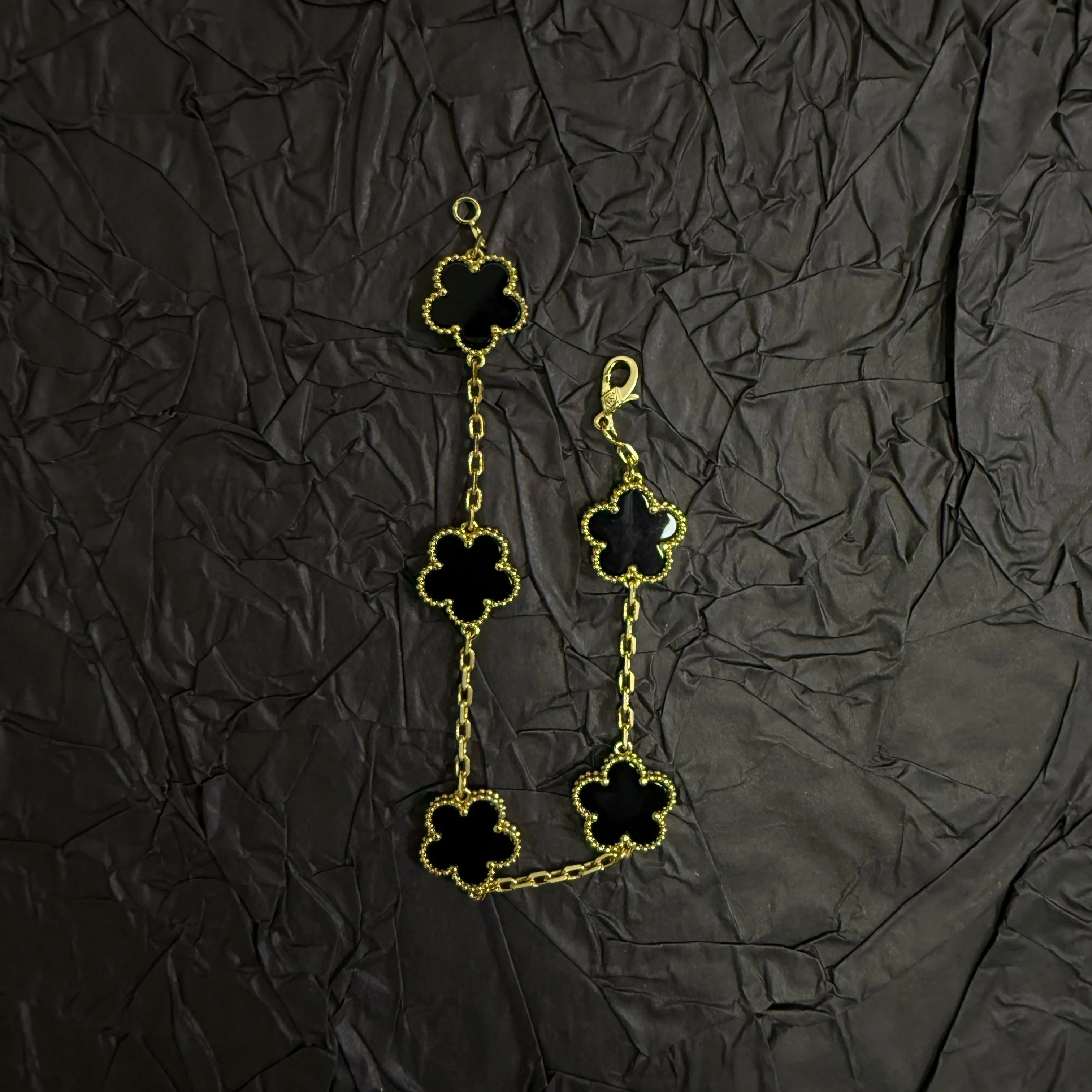 The Midnight Onyx Clover Bracelet