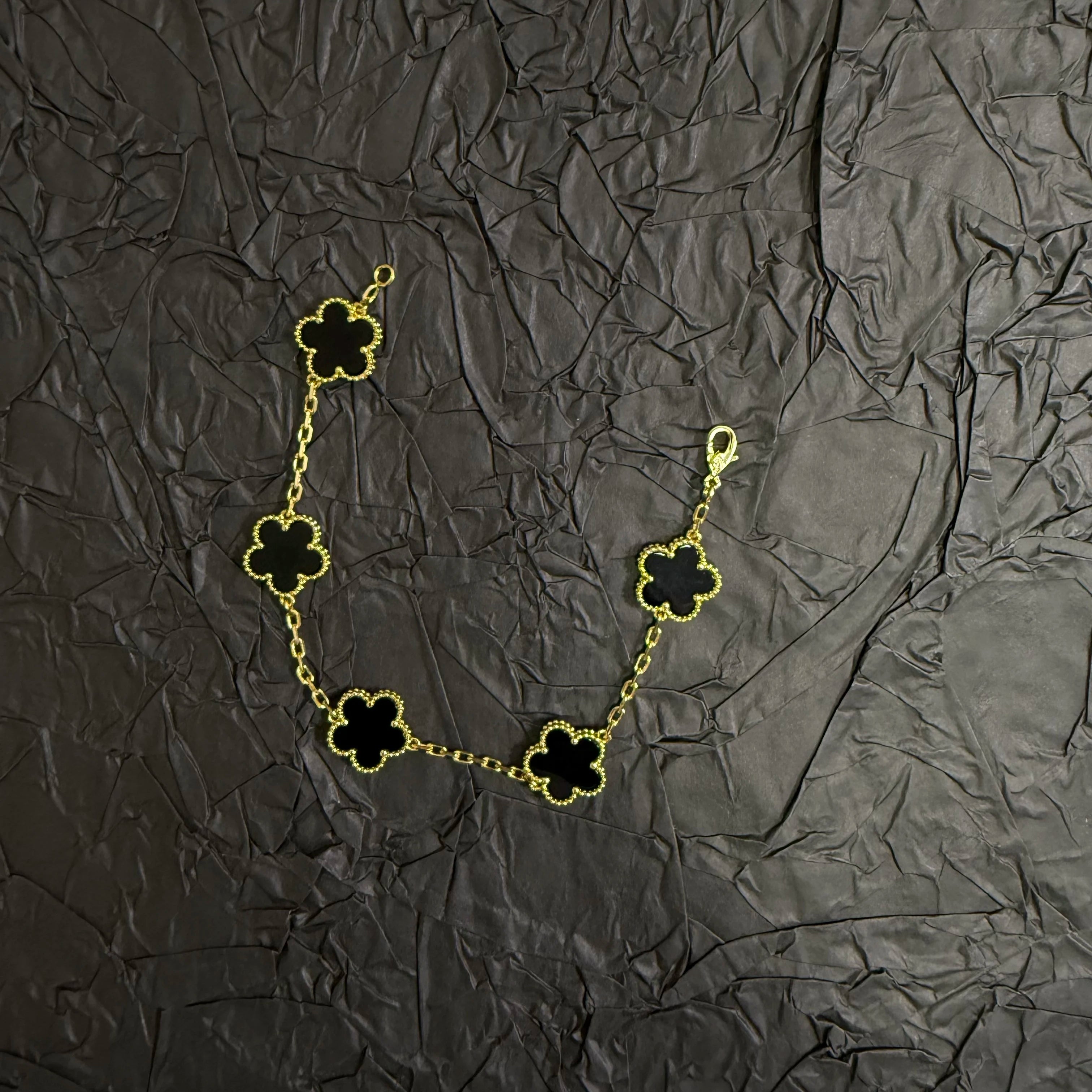 The Midnight Onyx Clover Bracelet