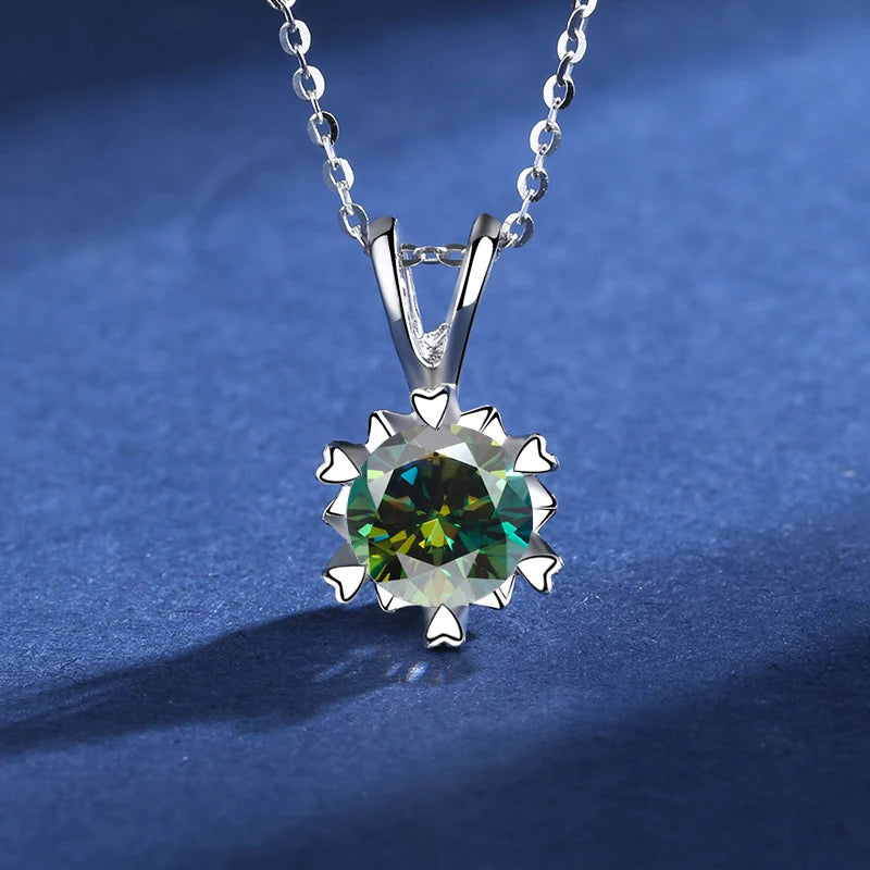 18K Gold Plated Moissanite Solitaire Necklace