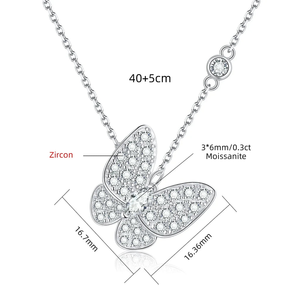 The Marquise Butterfly Moissanite Pendant