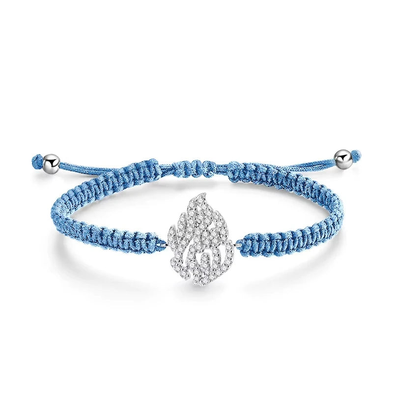 Hand-Braided Moissanite Flame Bracelet