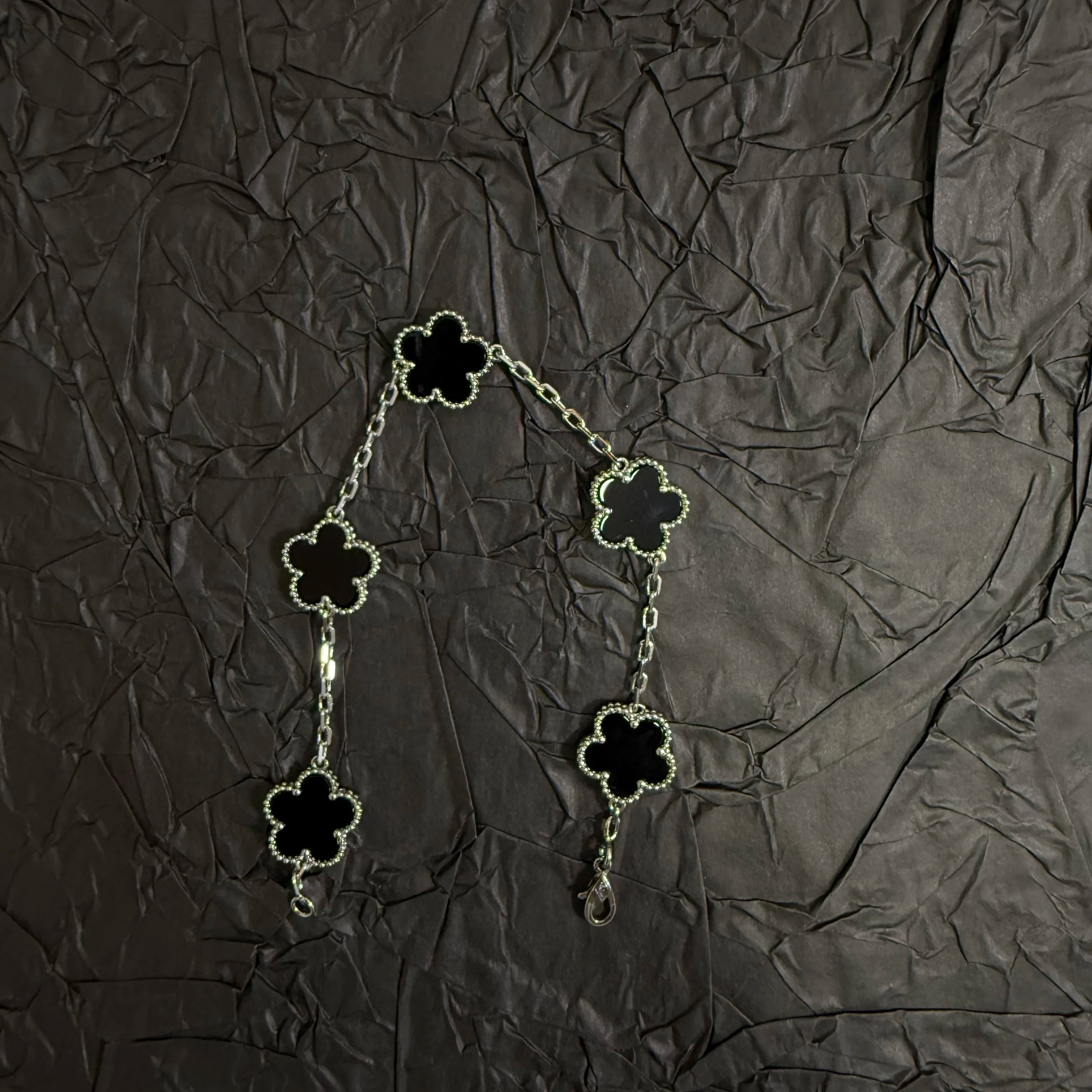 The Midnight Onyx Clover Bracelet