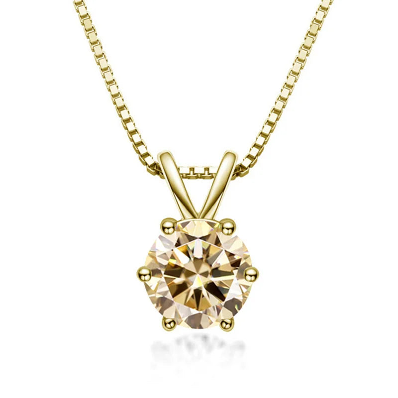 Classic Moissanite Solitaire Necklace