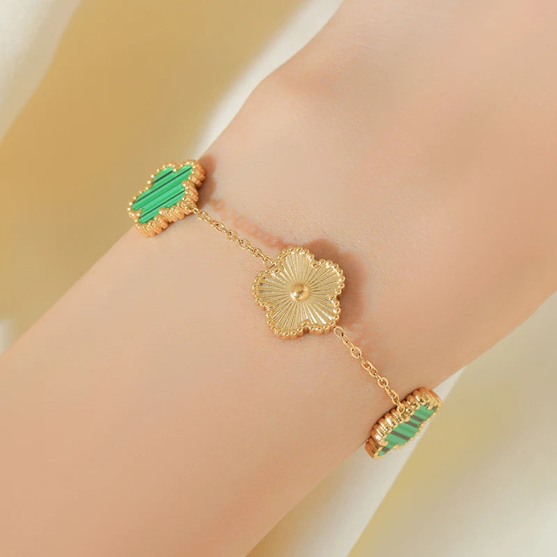 The Emerald Green Clover Bracelet