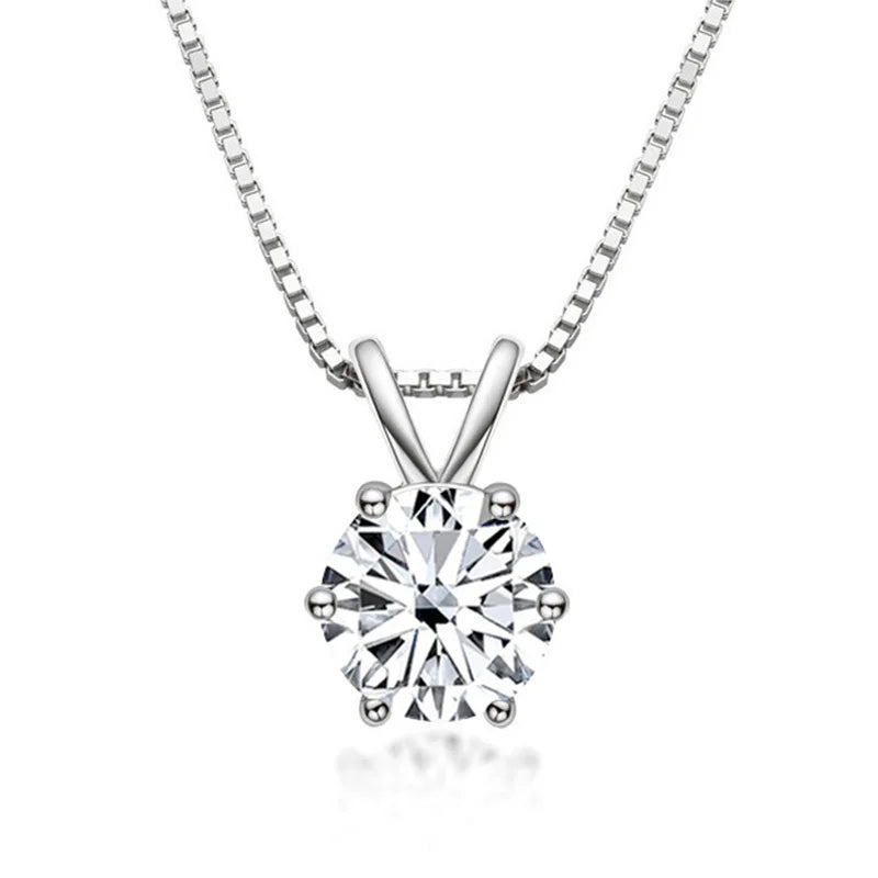 Classic Moissanite Solitaire Necklace