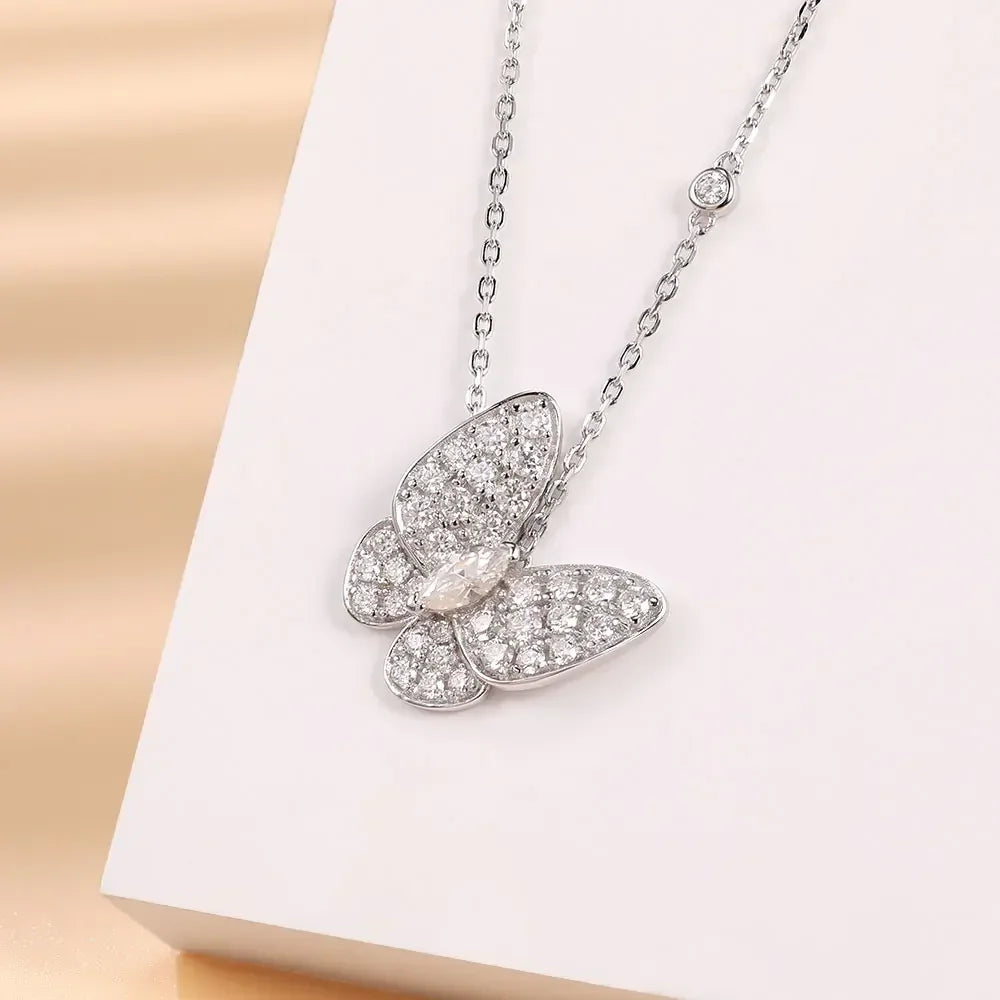 The Marquise Butterfly Moissanite Pendant