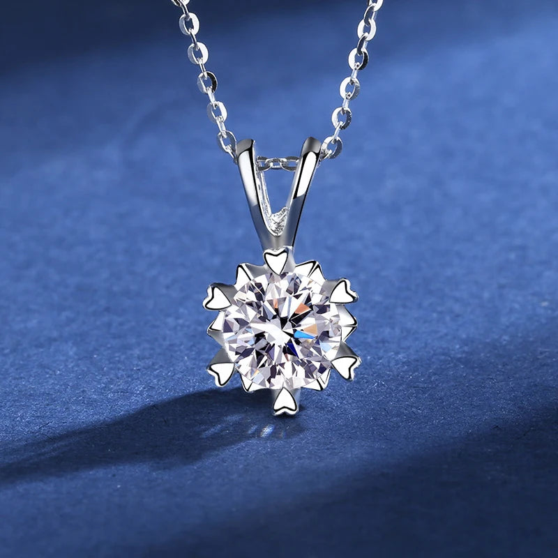 18K Gold Plated Moissanite Solitaire Necklace
