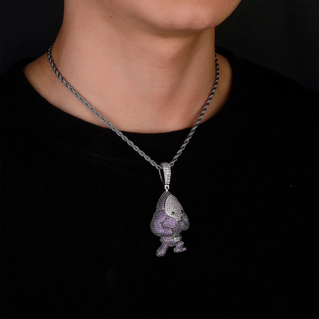Iced Out Pokémon Character Pendant Necklace