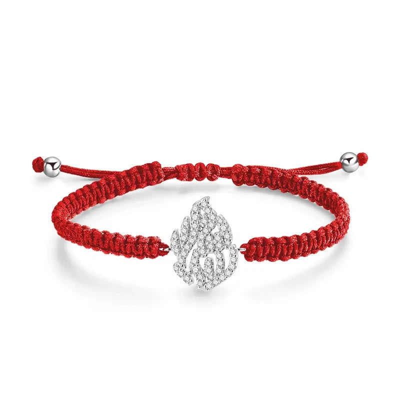 Hand-Braided Moissanite Flame Bracelet