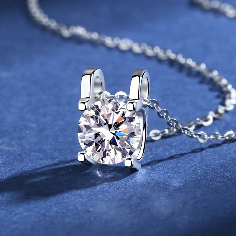 Classic Moissanite Solitaire Necklace