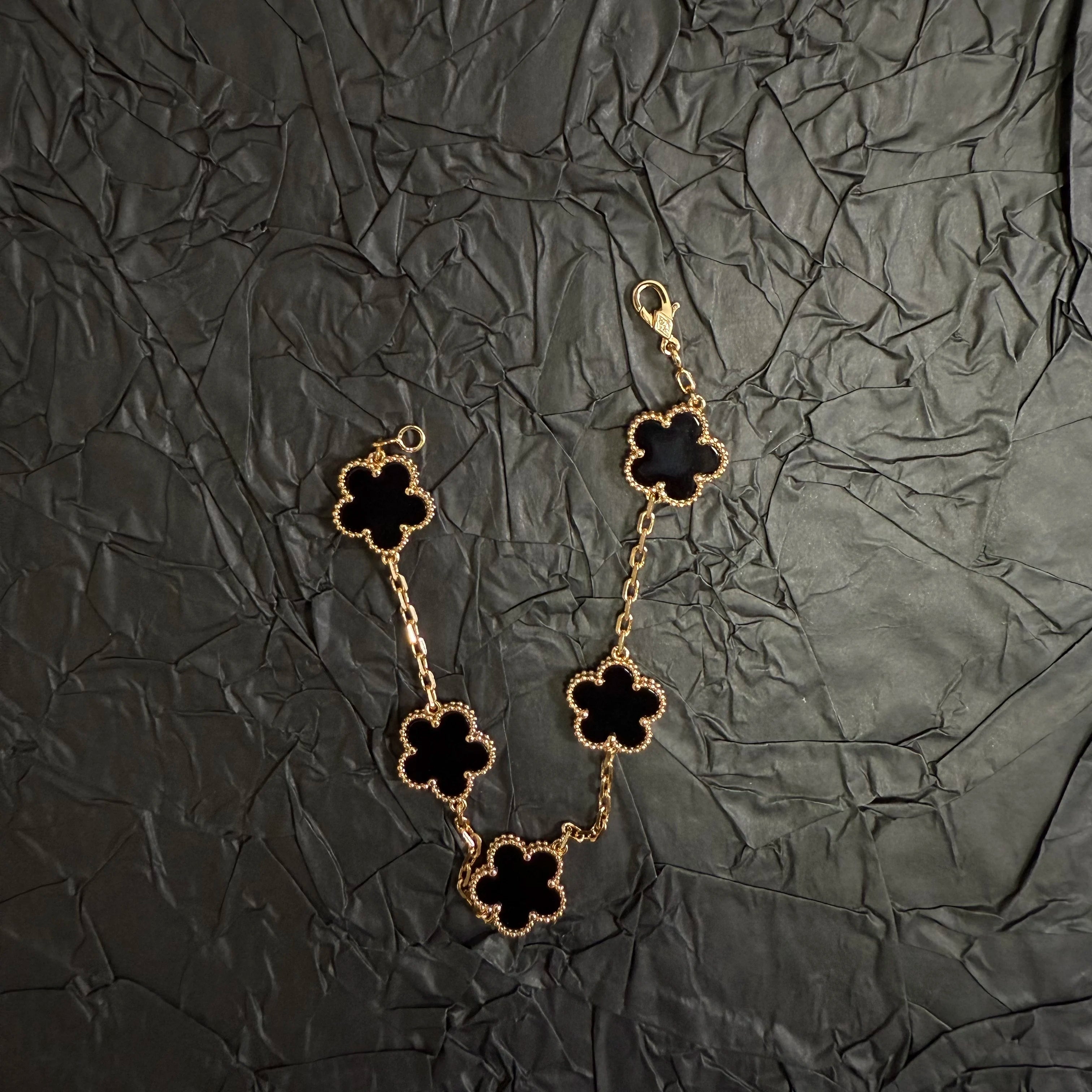 The Midnight Onyx Clover Bracelet