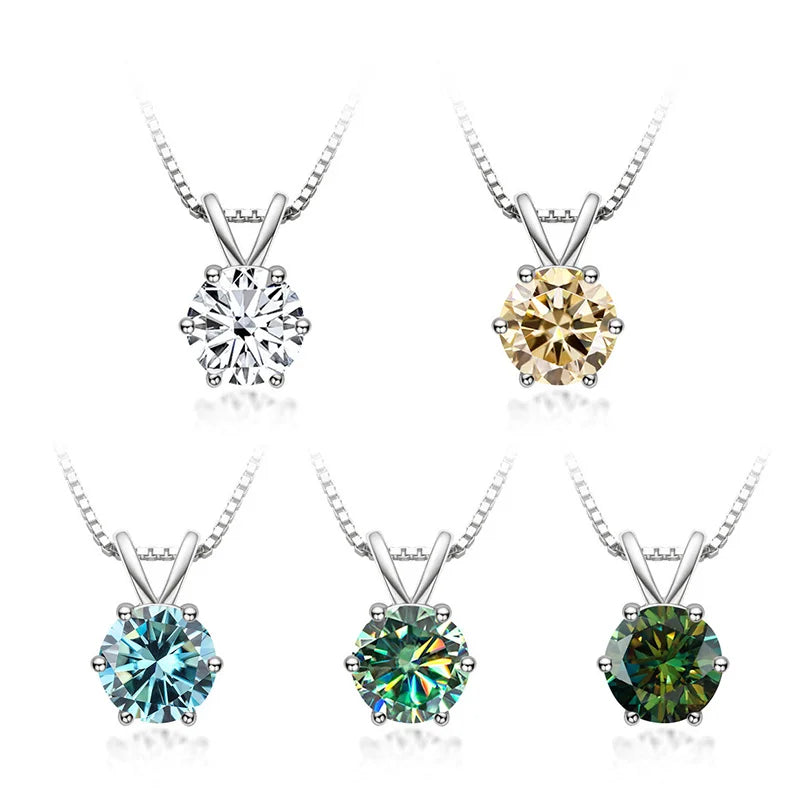 Classic Moissanite Solitaire Necklace