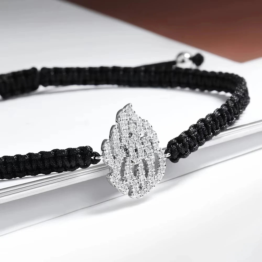 Hand-Braided Moissanite Flame Bracelet