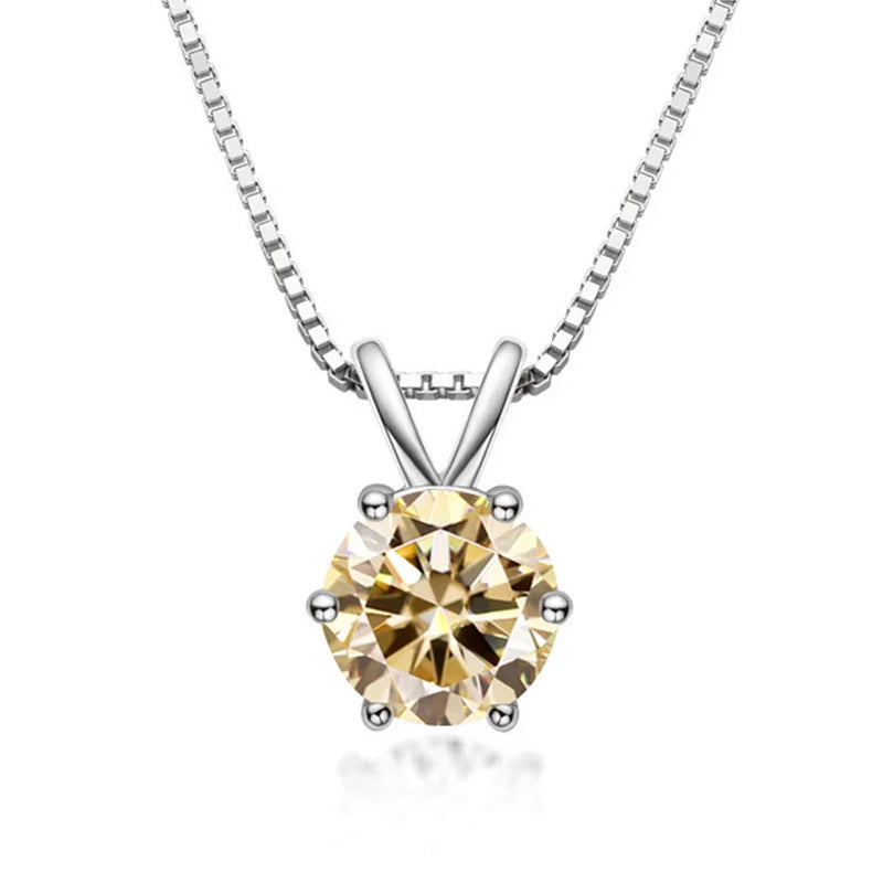 Classic Moissanite Solitaire Necklace