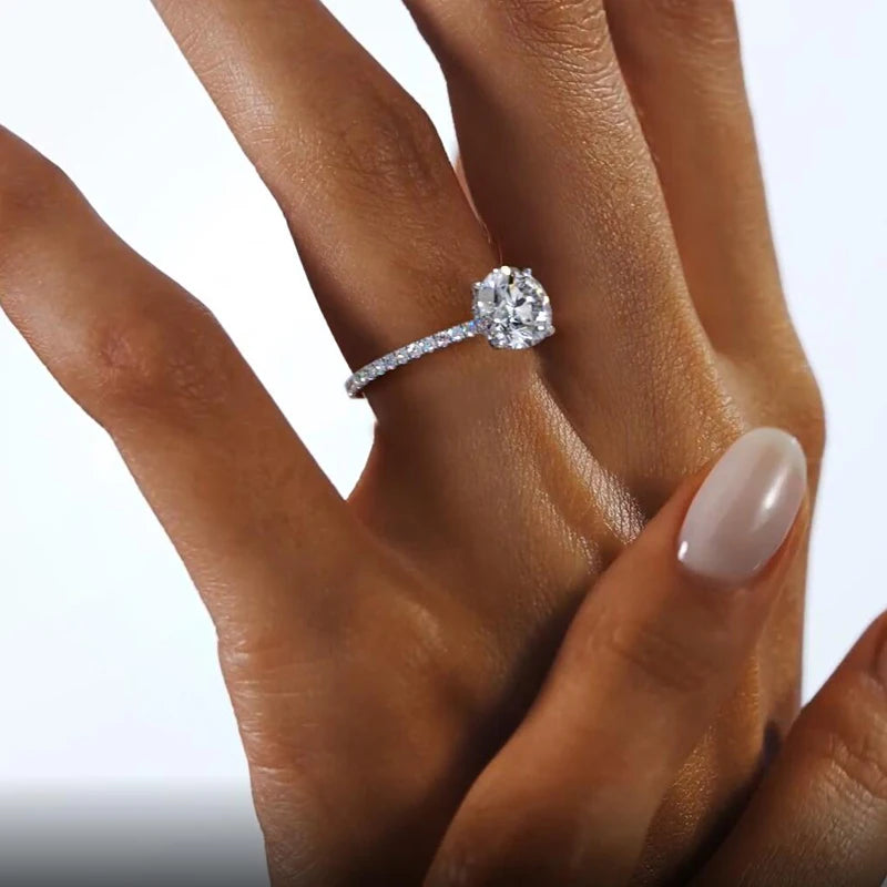Classic 2-Carat Moissanite Solitaire Ring