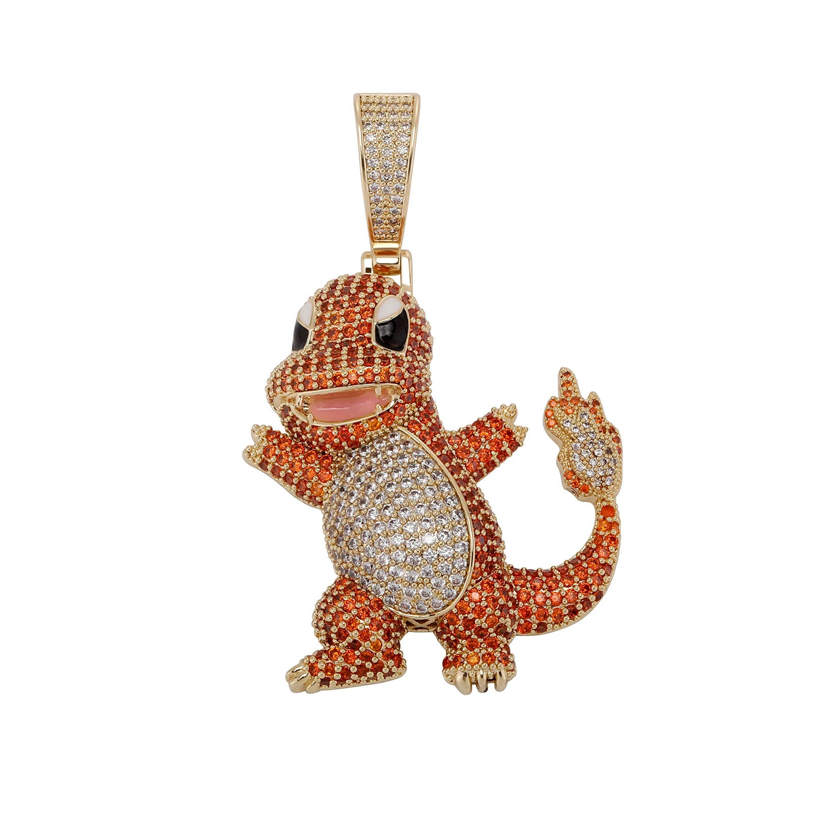 Iced Out Pokémon Character Pendant Necklace