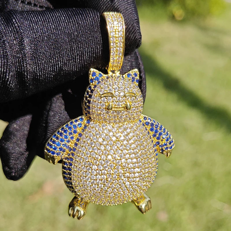 Iced Out "Snorlax" Hip Hop Pendant Necklace