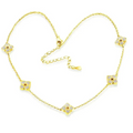 18k Gold Plated Floral Moissanite Choker