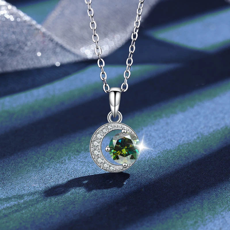 18K Gold Plated Moissanite Solitaire Necklace