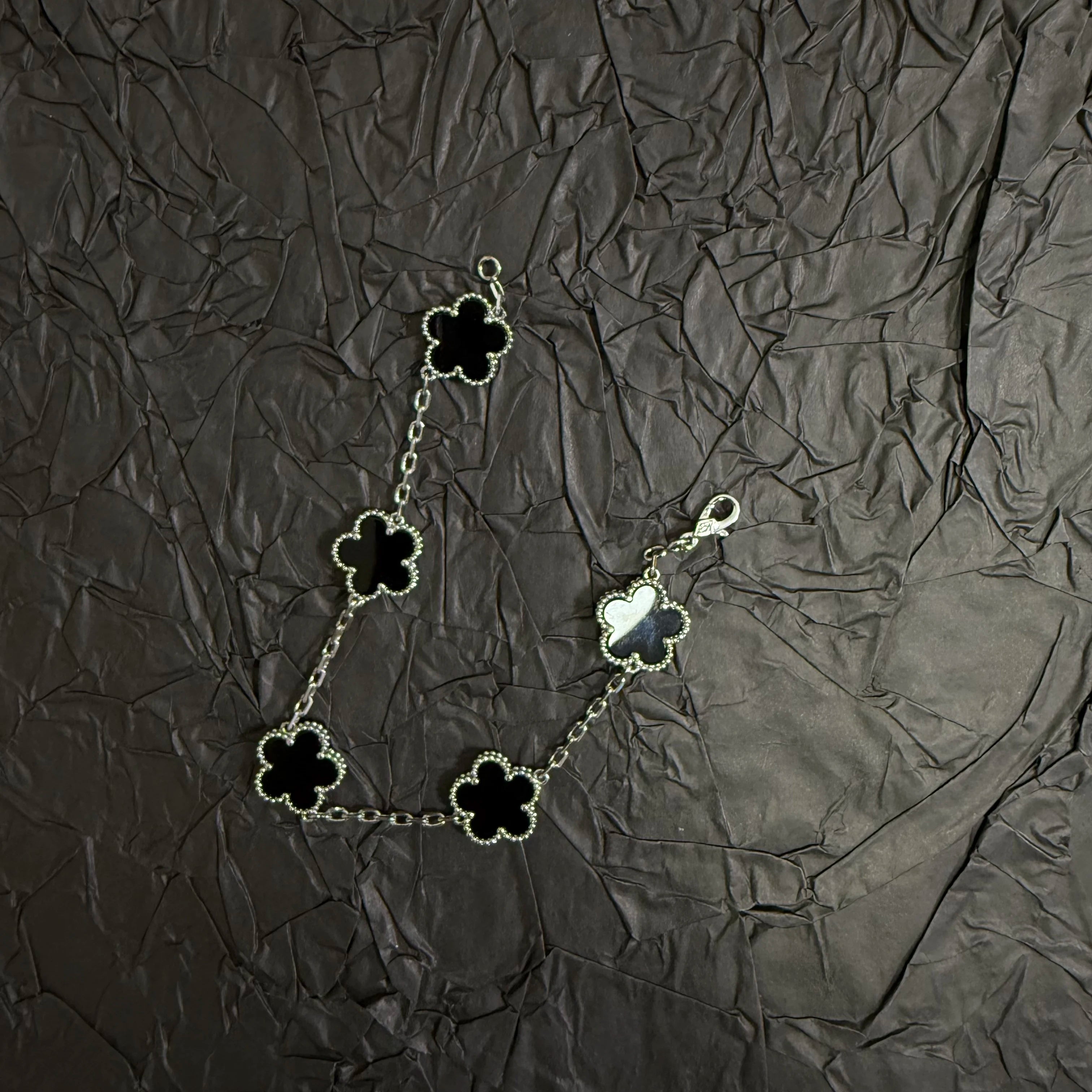 The Midnight Onyx Clover Bracelet