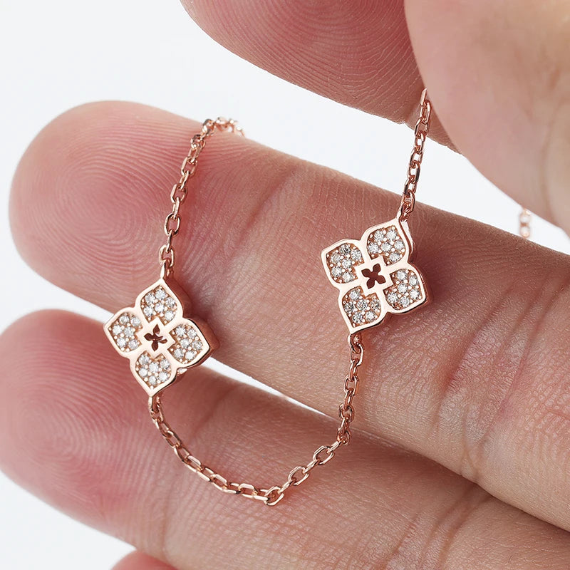 18k Gold Plated Floral Moissanite Choker