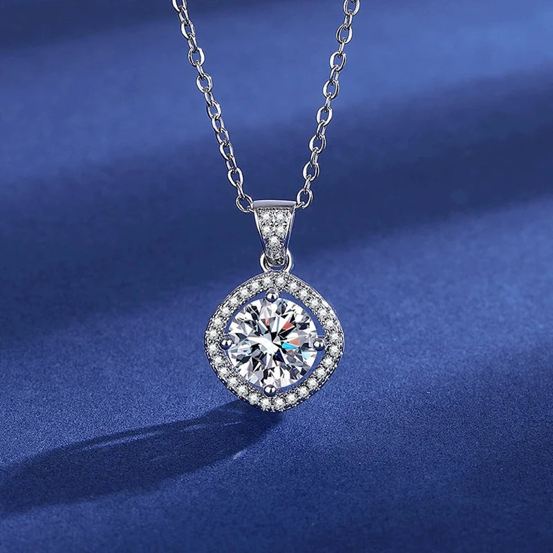 18K Gold Plated Moissanite Solitaire Necklace