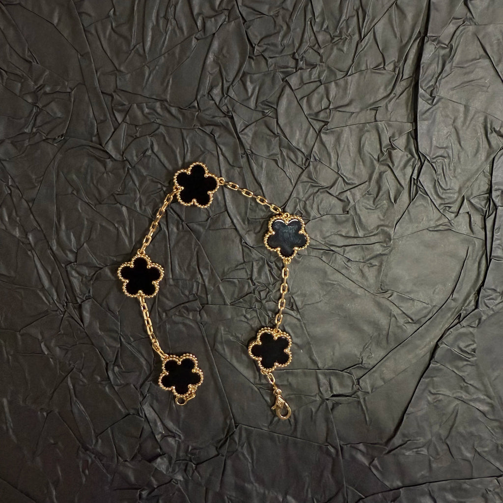 The Midnight Onyx Clover Bracelet