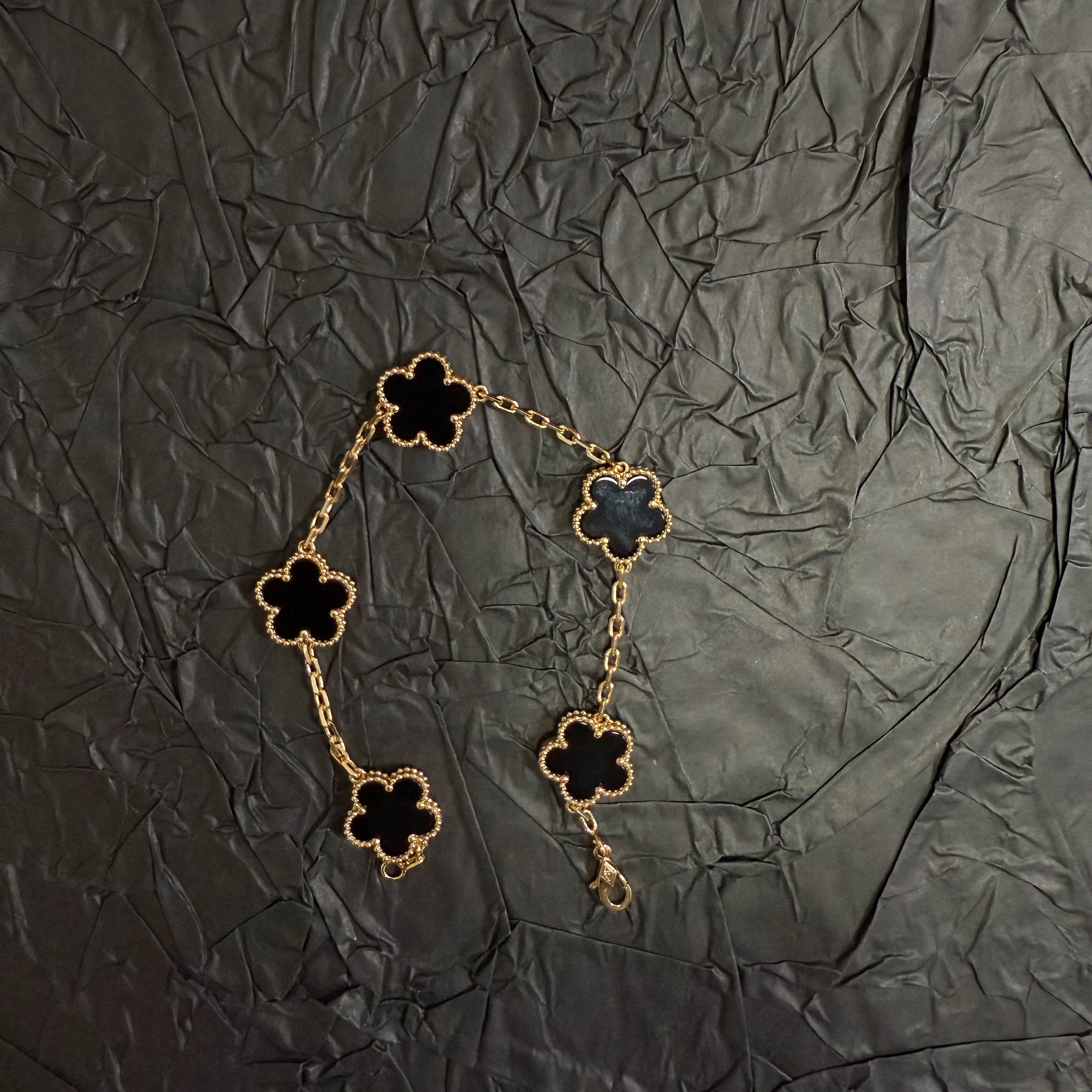 The Midnight Onyx Clover Bracelet
