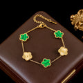 The Emerald Green Clover Bracelet