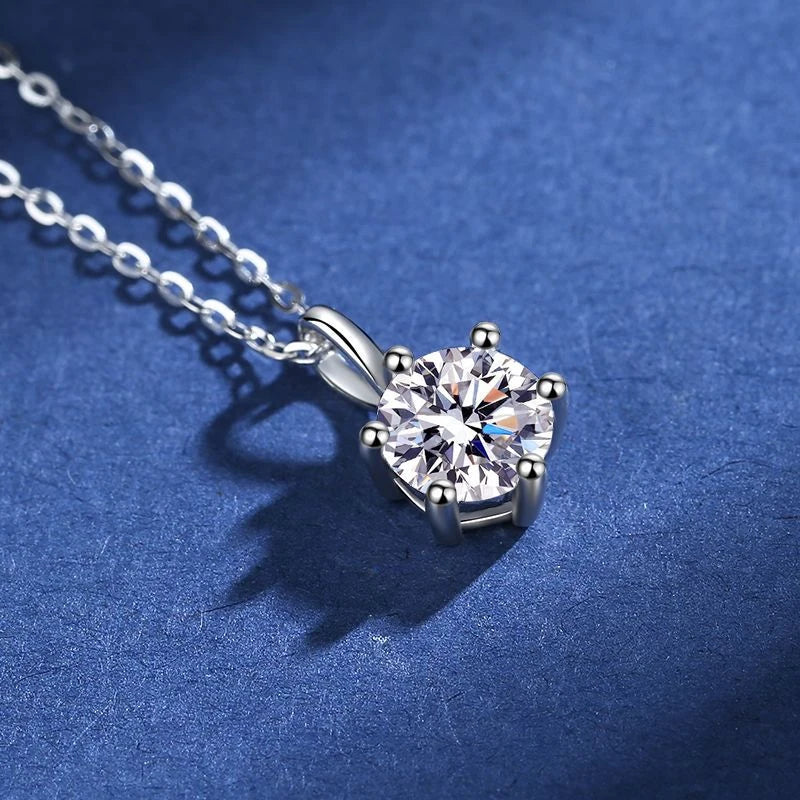 Classic Moissanite Solitaire Necklace