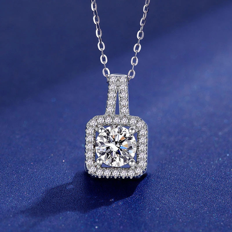 18K Gold Plated Moissanite Solitaire Necklace