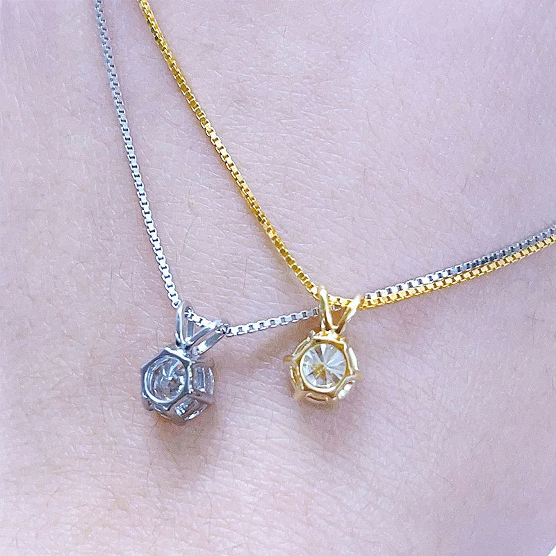 Classic Moissanite Solitaire Necklace