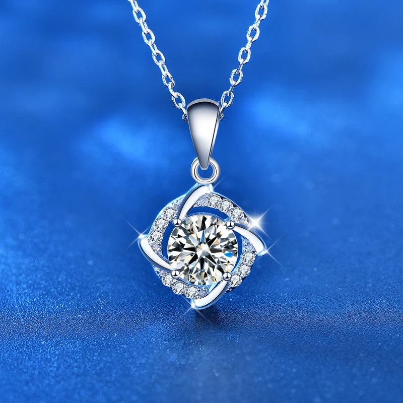 18K Gold Plated Moissanite Solitaire Necklace