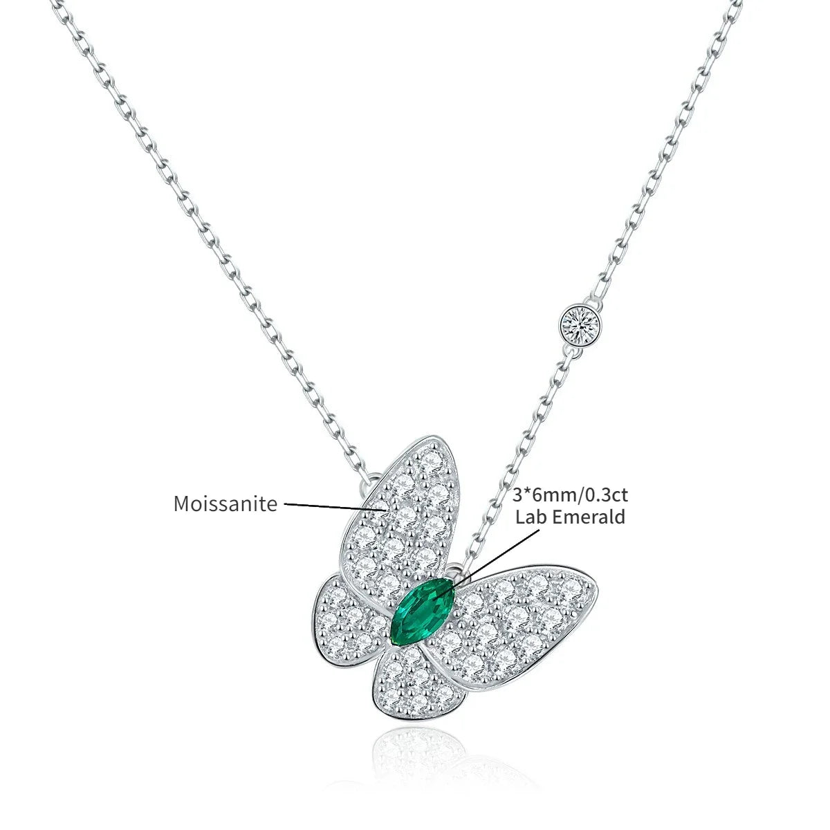 The Marquise Butterfly Moissanite Pendant