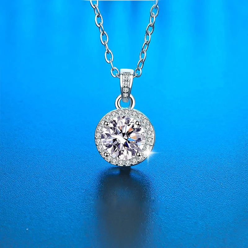 18K Gold Plated Moissanite Solitaire Necklace
