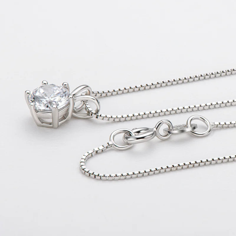 Classic Moissanite Solitaire Necklace