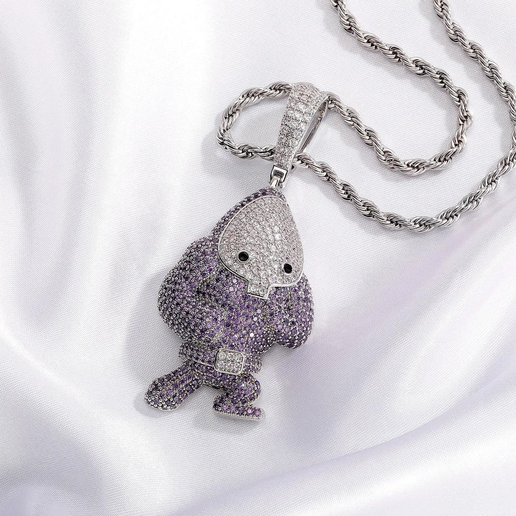Iced Out Pokémon Character Pendant Necklace