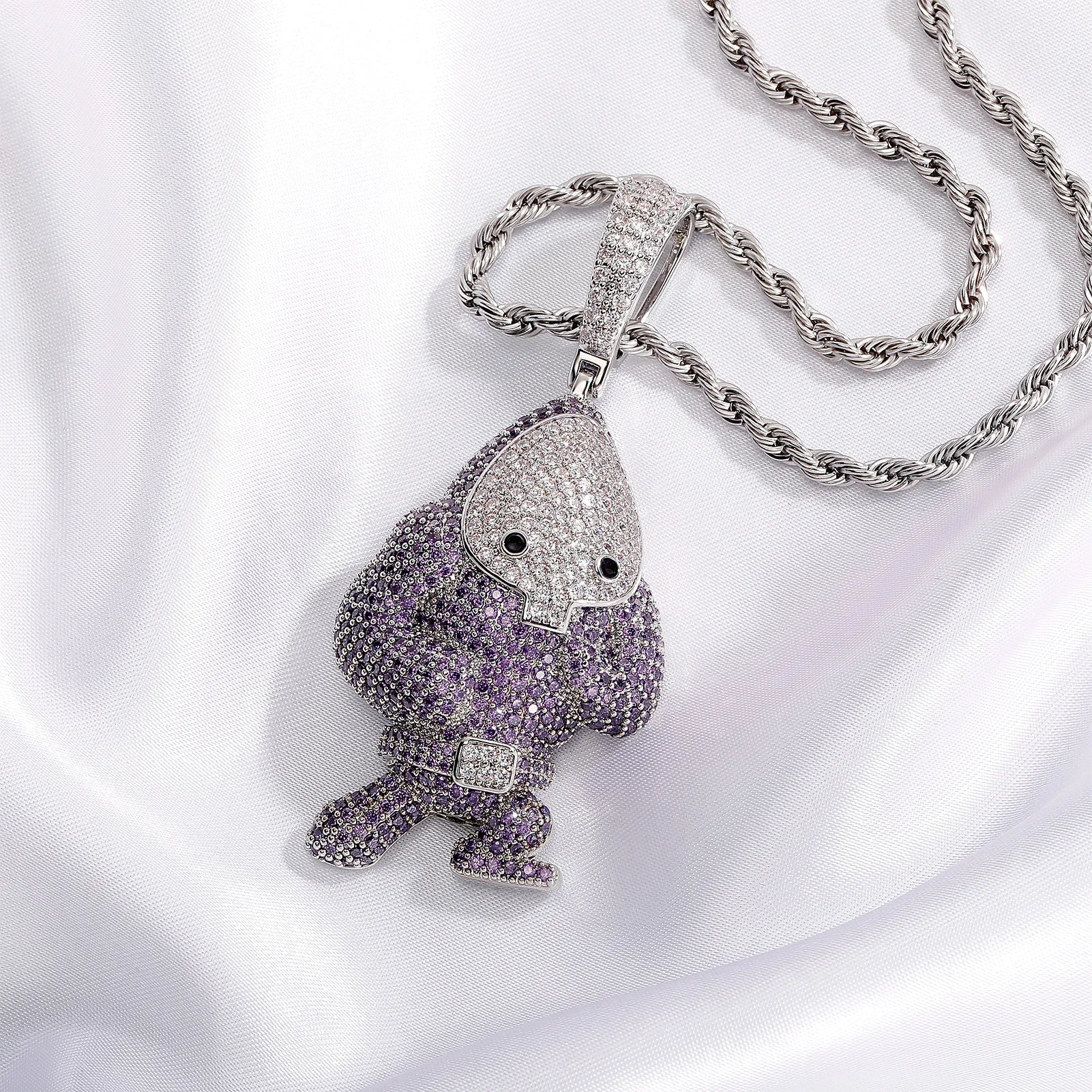 Iced Out Pokémon Character Pendant Necklace