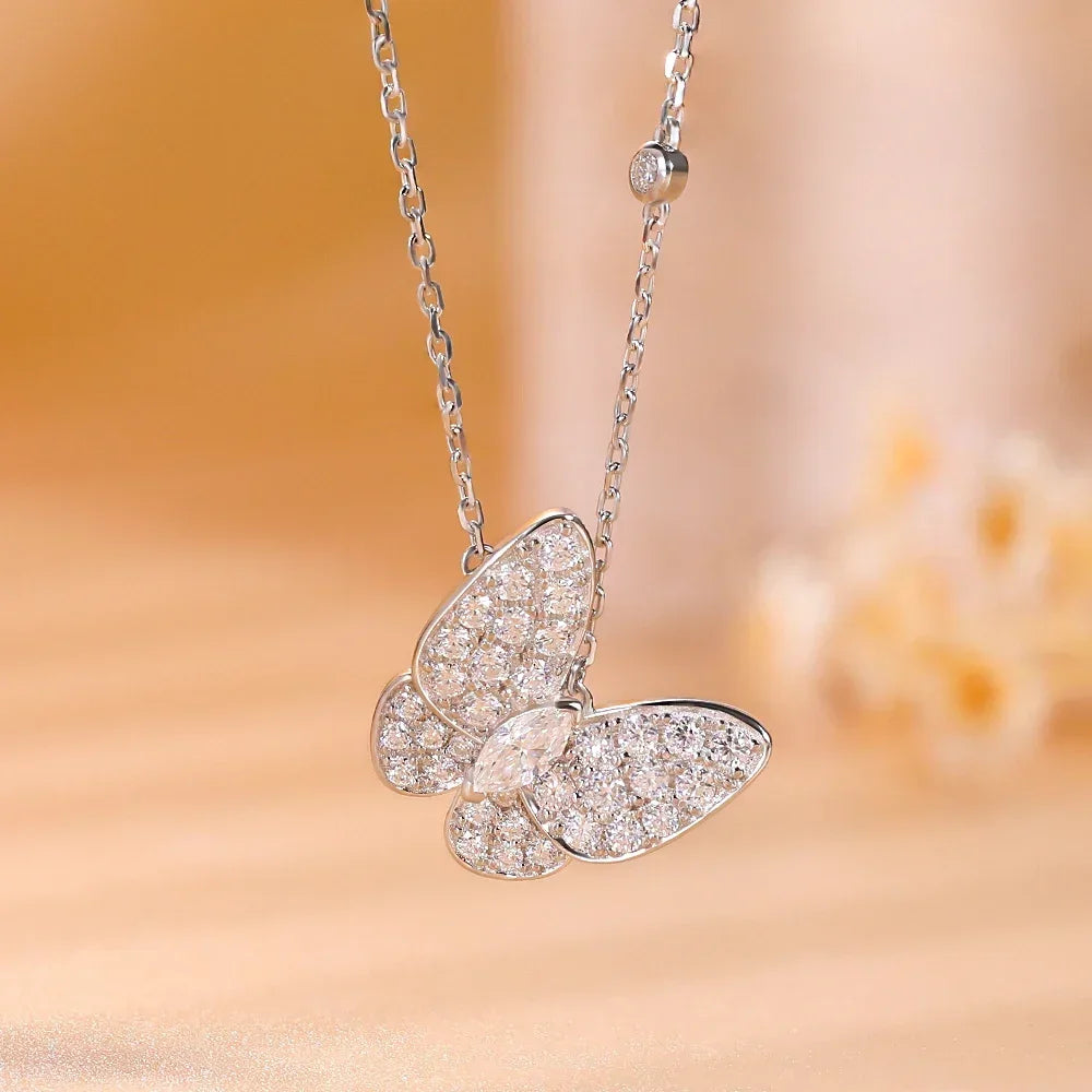 The Marquise Butterfly Moissanite Pendant