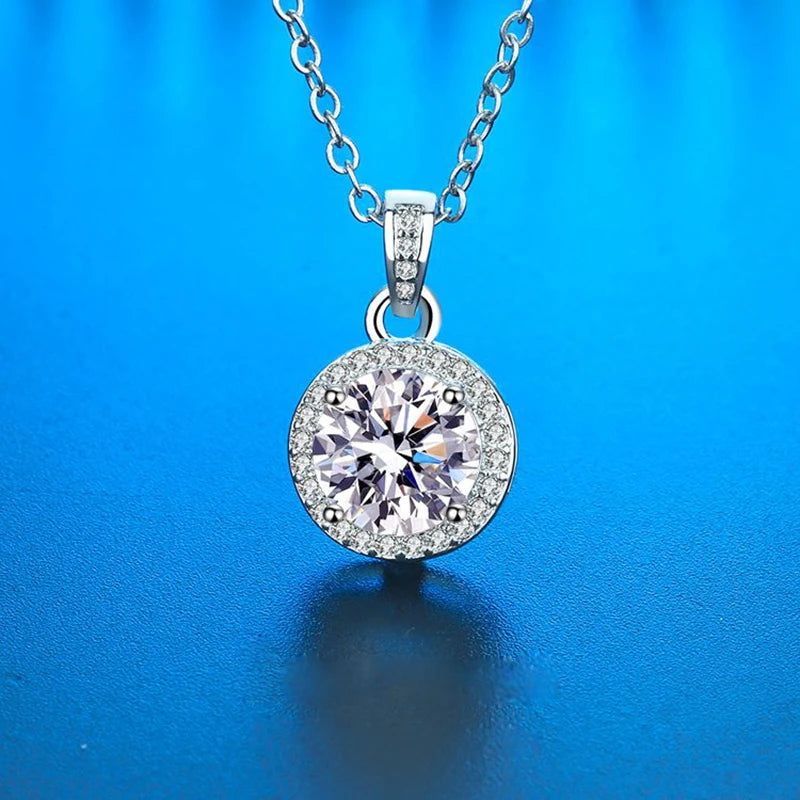 Classic Moissanite Solitaire Necklace