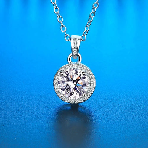 Classic Moissanite Solitaire Necklace