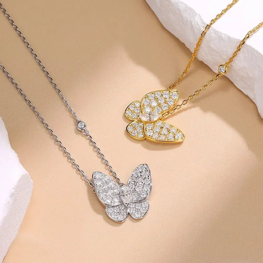The Marquise Butterfly Moissanite Pendant