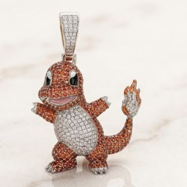 Iced Out Pokémon Character Pendant Necklace